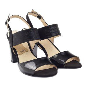 Caprice Block Heel Black Sandals Sz 8